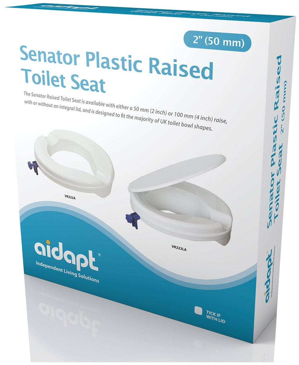 Aidapt 座廁加高器 - 2 寸帶蓋